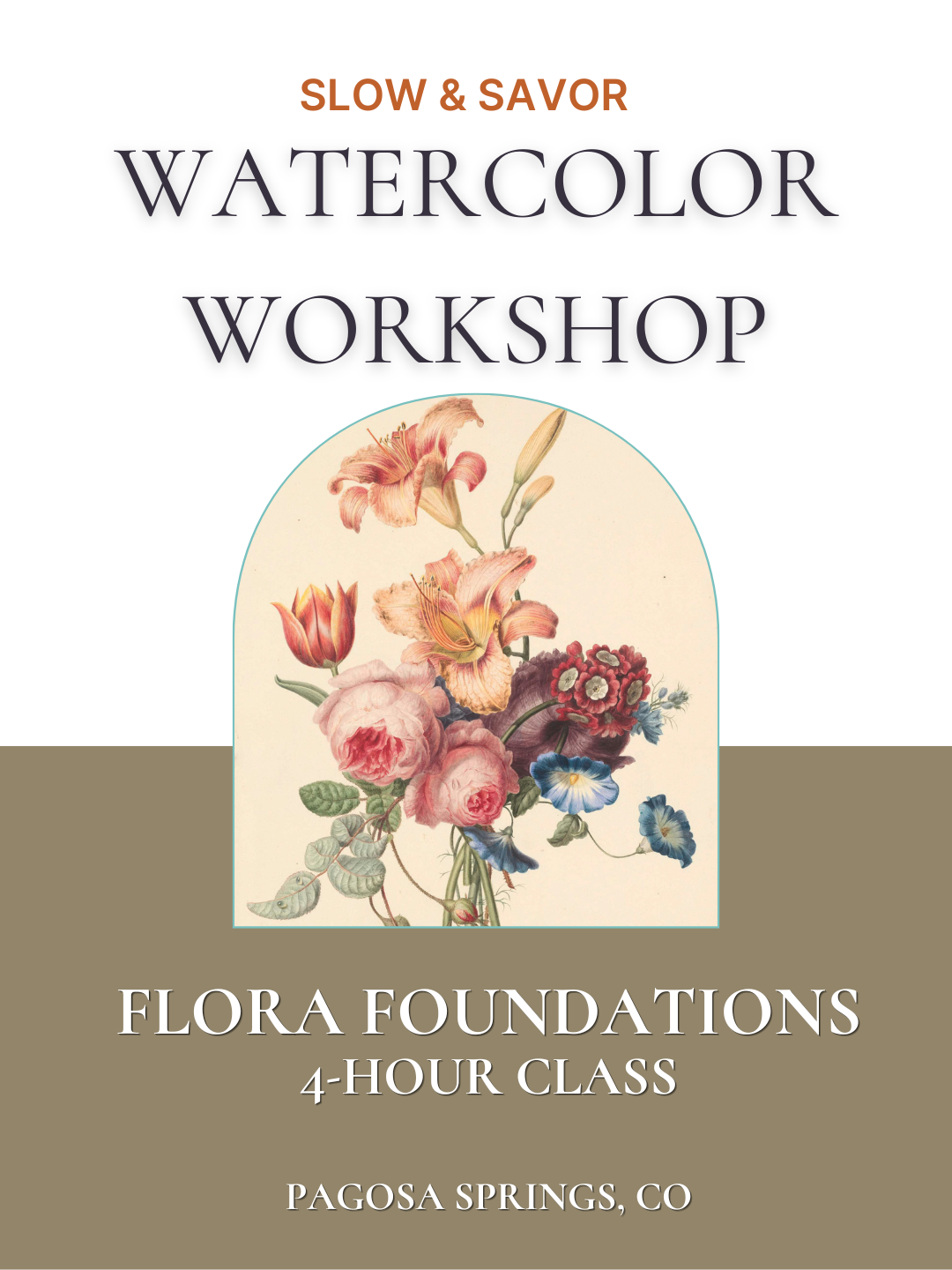 Sunday, June 28 — Flora Foundations Watercolor Workshop