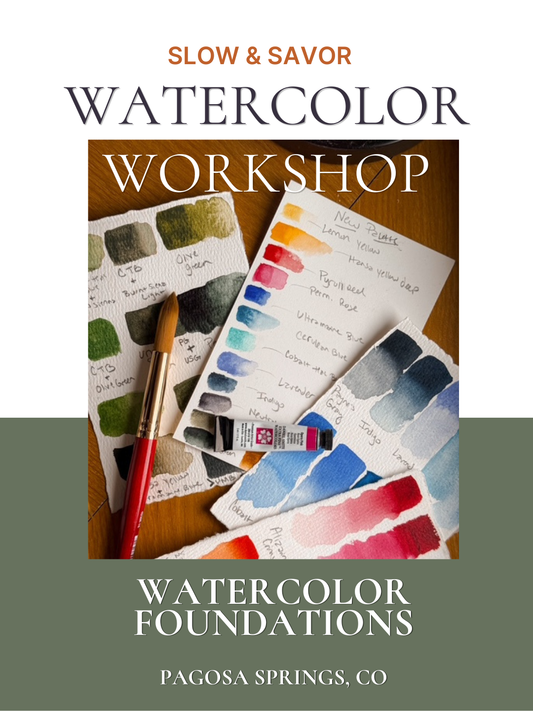 Thurs, Aug 27 —  Watercolor Sketchbook Foundations (Learn the Basics)
